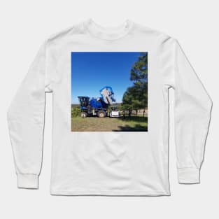Blue Harvester by Avril Thomas Long Sleeve T-Shirt